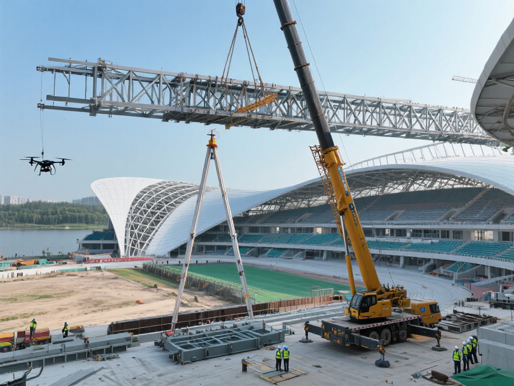 值得一提的是，皇冠湖体育中心在设计上采用了复杂的异